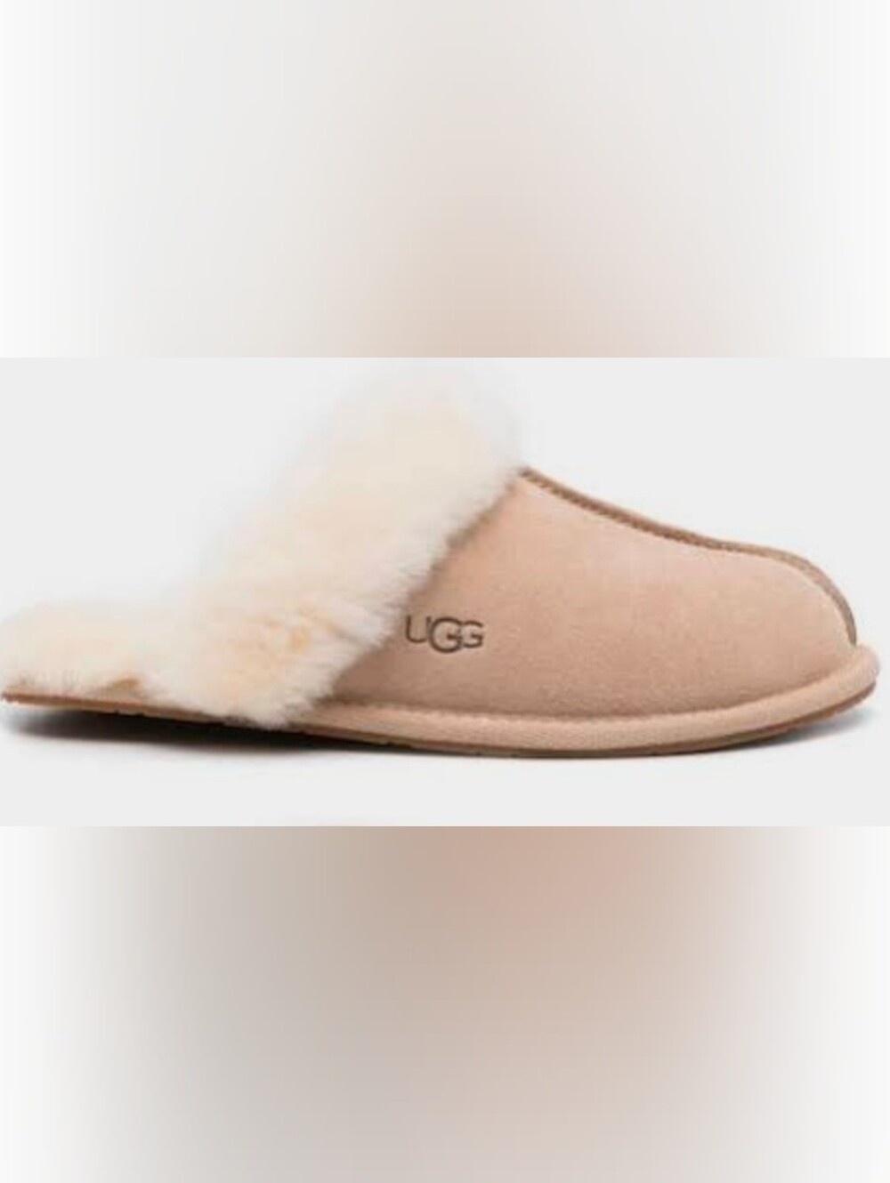 UGG Scuffette II Slipper Chestnut Suede Sheepskin Slides - Size 6